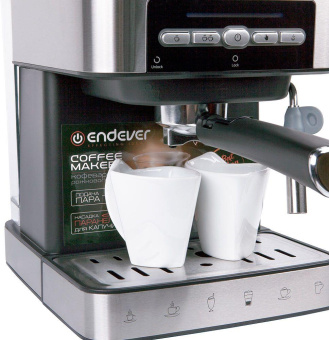 Кофеварка рожковая Endever Costa-1065 850Вт серебристый/черный от магазина РЭССИ