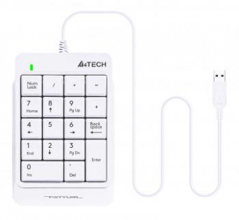 Числовой блок A4Tech Fstyler FK13P белый USB slim для ноутбука (FK13P WHITE) от магазина РЭССИ