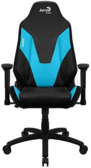 Кресло игровое Aerocool Admiral черный/голубой сиденье черный эко.кожа с подголов. крестов. нейлон от магазина РЭССИ
