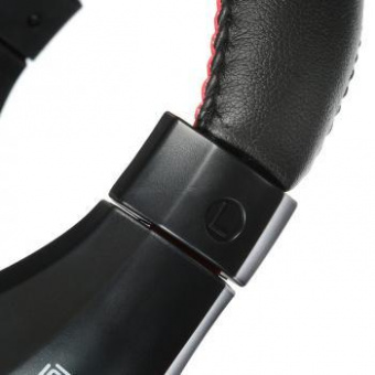 Наушники с микрофоном Оклик HS-L100 черный/красный 2м накладные оголовье (359485) от магазина РЭССИ