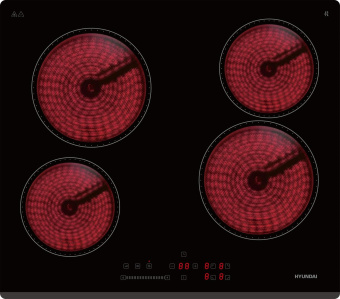 Варочная поверхность Hyundai HHE 6451 BG черный от магазина РЭССИ