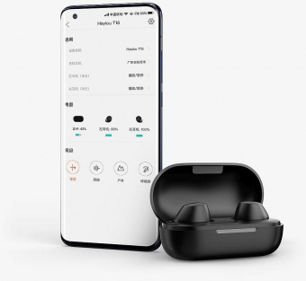 Гарнитура вкладыши Haylou T16 черный беспроводные bluetooth в ушной раковине от магазина РЭССИ