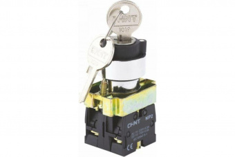 Переключатель NP2-BGхх (33 2NO   3 положения с фиксацией + ключ 574855) от магазина РЭССИ