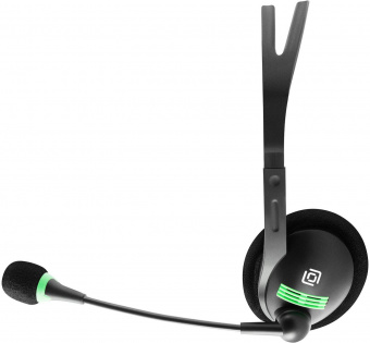 Наушники с микрофоном Оклик HS-M100 черный 1.8м накладные оголовье (1532004) от магазина РЭССИ