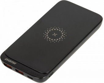 Мобильный аккумулятор Digma DGPQ10E 10000mAh 3A QC PD 20W 2xUSB беспроводная зарядка черный (DGPQ10E20PBK) от магазина РЭССИ