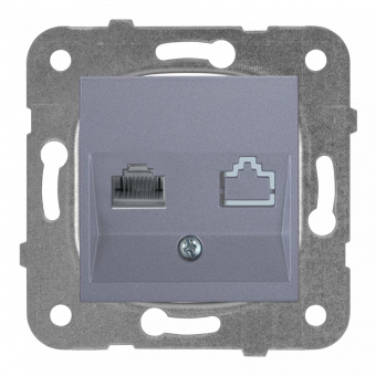 Розетка комп. Panasonic Karre Plus & Arkedia Slim WKTT04052SL-RU одинар. скрыт. IP20 серебро (упак.:1шт) от магазина РЭССИ