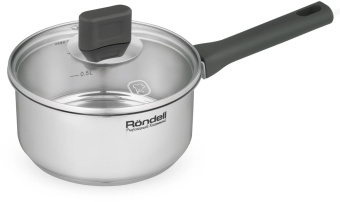 Ковш Rondell Quadro RDS-1595 1.3л. d=16см (с крышкой) стальной от магазина РЭССИ