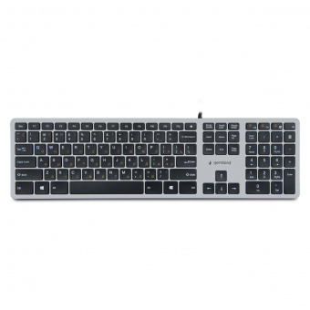 Клавиатура Gembird KB-8420 USB сер. 109 кл. м/медиа ножничный механизм бесшумная каб. 1.5м от магазина РЭССИ