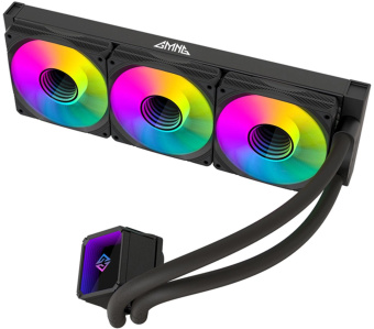 Система водяного охлаждения GMNG GG-LC360ARGB1 ARGB 120x120x25mm Soc-AM5/AM4/1151/1200/2066/1700 черный 4-pin 22-35dB Al+Cu 350W 1550gr Ret (GG-LC360ARGB1-BK) от магазина РЭССИ