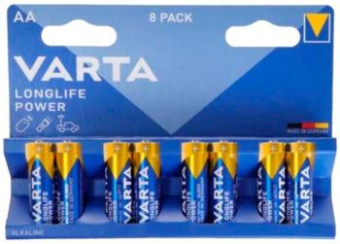Батарея Varta Longlife power HIGH ENERGY Alkaline LR6 AA (8шт) блистер от магазина РЭССИ