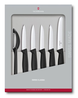 Набор ножей кухон. Victorinox Swiss Classic Kitchen (6.7113.6G) компл.:6шт черный подар.коробка от магазина РЭССИ