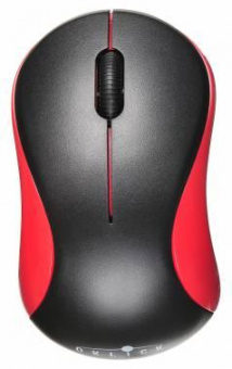 Мышь Оклик 605SW черный/красный оптическая (1200dpi) беспроводная USB для ноутбука (3but) от магазина РЭССИ