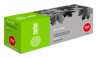 Картридж лазерный Cactus CS-C707BK 707 BK черный (2500стр.) для Canon LBP i-Sensys 5000/5100 от магазина РЭССИ