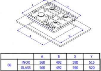 Газовая варочная поверхность Weissgauff HGG 640 BEBG черный от магазина РЭССИ