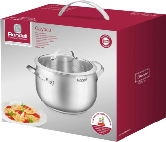 Кастрюля Rondell Calypso RDS-1672 5.8л. d=22см (с крышкой) стальной от магазина РЭССИ