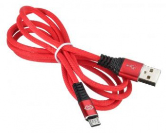 Кабель Digma MICROUSB-1.2M-BRAIDED-R USB (m)-micro USB (m) 1.2м красный от магазина РЭССИ