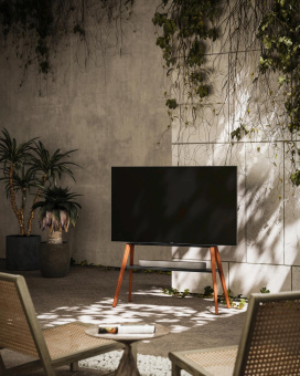 Подставка для телевизора Cactus CS-ST3647BKWN черный/орех 49"-75" макс.40кг напольный от магазина РЭССИ