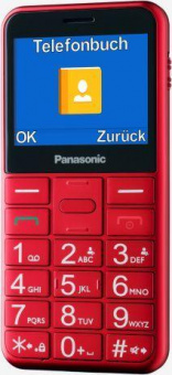 Мобильный телефон Panasonic TU150 красный моноблок 2Sim 2.4" 240x320 0.3Mpix GSM900/1800 MP3 FM microSDHC max32Gb от магазина РЭССИ
