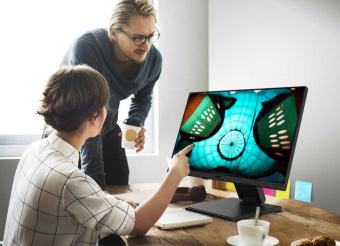 Монитор Acer 23.8" UT241Ybmiuzx черный IPS LED 8ms 16:9 HDMI M/M матовая 250cd 178гр/178гр 1920x1080 75Hz VGA FHD USB Touch 5.33кг от магазина РЭССИ
