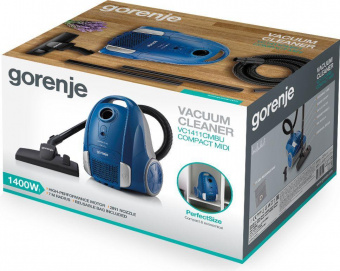Пылесос Gorenje VC1411CMBU 1400Вт голубой от магазина РЭССИ