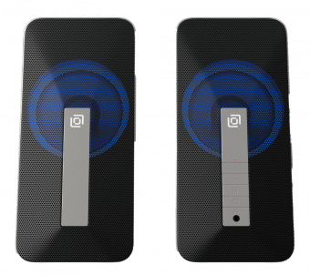 Колонки Оклик OK-130 2.0 черный 20Вт BT портативные от магазина РЭССИ