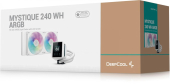Система водяного охлаждения Deepcool Mystique 240 ARGB Soc-AM5/AM4/1200/1700/1851 белый 4-pin 36.49dB Al 1543gr Ret (R-LX240-WHDSNMCP-G-1) от магазина РЭССИ