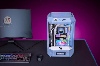 Корпус Thermaltake The Tower 300 Hydrangea голубой без БП miniITX 7x120mm 5x140mm 2xUSB3.0 audio bott PSU от магазина РЭССИ