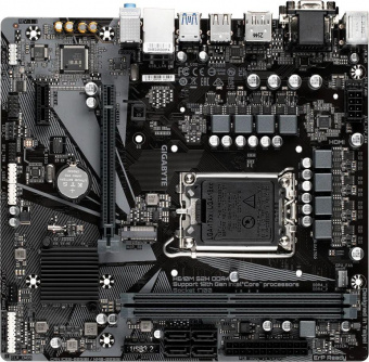 Материнская плата Gigabyte H610M S2H DDR4 Soc-1700 Intel H610 2xDDR4 mATX AC`97 8ch(7.1) GbLAN+VGA+DVI+HDMI+DP от магазина РЭССИ
