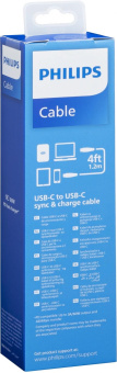 Кабель Philips DLC8701 USB Type-C (m)-USB Type-C (m) 1.2м белый коробка (упак.:1шт) от магазина РЭССИ