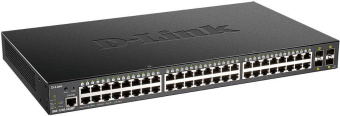 Коммутатор D-Link DGS-1250-52XMP/A1A 48G 4SFP+ 48PoE+ 370W управляемый от магазина РЭССИ