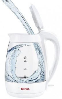 Чайник электрический Tefal KO450132 1.7л. 2200Вт белый (корпус: пластик/стекло) от магазина РЭССИ