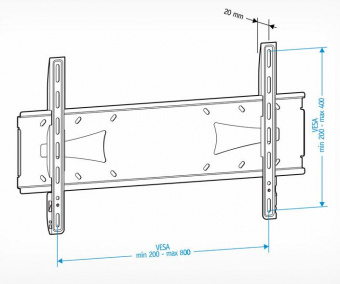Кронштейн для телевизора Holder PFS-4017 черный 32"-60" макс.40кг настенный фиксированный от магазина РЭССИ
