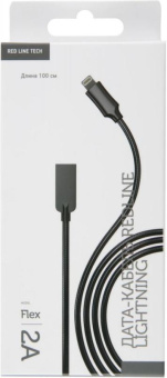 Кабель Redline Flex УТ000015519 USB (m)-Lightning (m) 1м черный от магазина РЭССИ