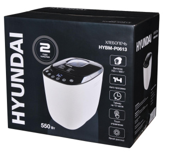 Хлебопечь Hyundai HYBM-P0613 600Вт черный/серебристый от магазина РЭССИ