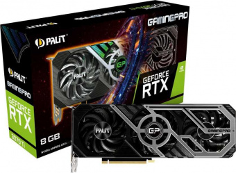 Видеокарта Palit PCI-E 4.0 PA-RTX3070TI GAMINGPRO 8G NVIDIA GeForce RTX 3070TI 8192Mb 256 GDDR6X 1575/19000 HDMIx1 DPx3 HDCP Ret от магазина РЭССИ