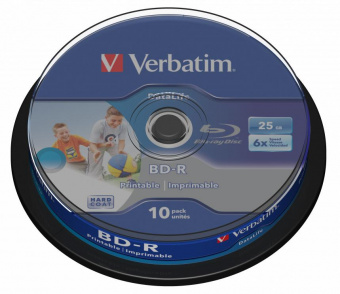 Диск BD-R Verbatim 25Gb 6x Cake Box (10шт) Printable (43804) от магазина РЭССИ