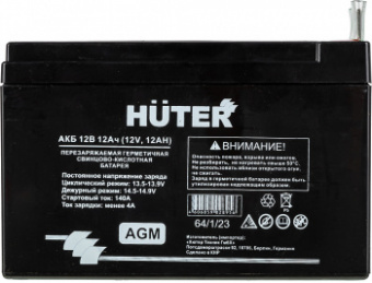Батарея аккумуляторная Huter 64/1/23 12В 12Ач SLA от магазина РЭССИ