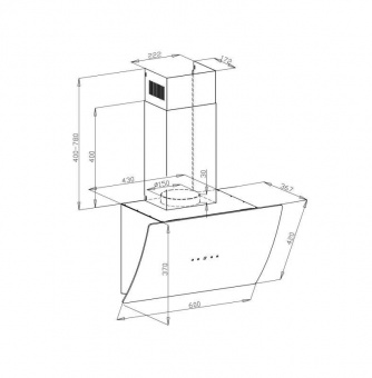 Вытяжка каминная Lex Plaza 600 WH белый управление: сенсорное (1 мотор) от магазина РЭССИ