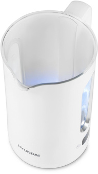 Чайник электрический Hyundai HYK-G5510 1.5л. 2200Вт белый/прозрачный корпус: стекло от магазина РЭССИ