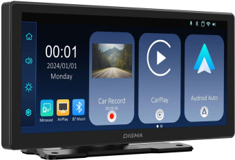 Автомобильный монитор Digma Smart Play 1000С, BT, Wi-Fi, CarPlay, Android auto 8.9" 600x1024 от магазина РЭССИ