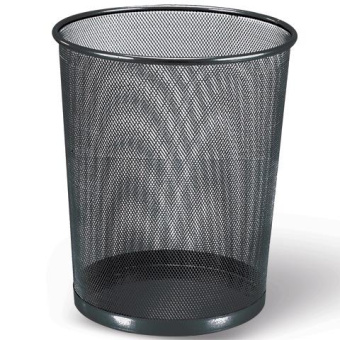 Металлическая корзина для бумаг BRAUBERG Germanium большая 20 литров черная 231956 от магазина РЭССИ