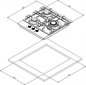 Газовая варочная поверхность Weissgauff HGG 451 WGB белый от магазина РЭССИ