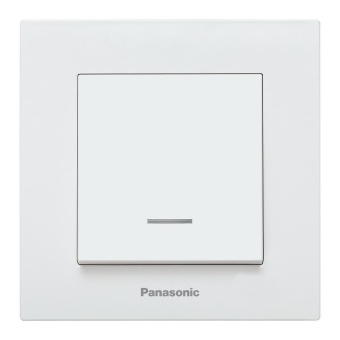 Выключатель Panasonic Karre Plus скрыт. 1кл. с подсветкой IP20 белый матовый (упак.:1шт) (WKTC00442WH-RU) от магазина РЭССИ