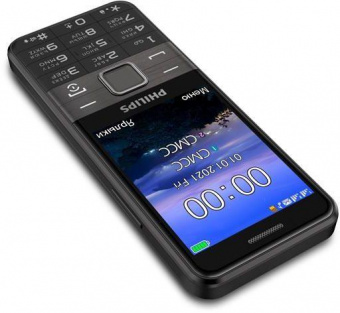 Мобильный телефон Philips E590 Xenium черный моноблок 2Sim 3.2" 240x320 2Mpix GSM900/1800 GSM1900 MP3 FM microSD max16Gb от магазина РЭССИ