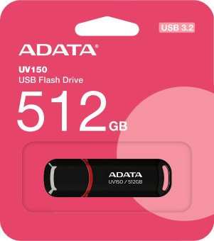 Флеш Диск A-Data 512GB AUV150 AUV150-512G-RBK USB3.0 черный от магазина РЭССИ