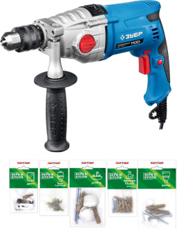 Дрель ударная Зубр ЗДУ-1100-2 ЭРМКМ2 1100Вт патрон:кулачковый реверс (кейс в комплекте) от магазина РЭССИ