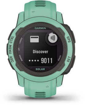 Смарт-часы Garmin Instinct 2S Solar Tactical 20мм 1.3" AMOLED корп.черный/мятный рем.мятный (010-02564-02) от магазина РЭССИ