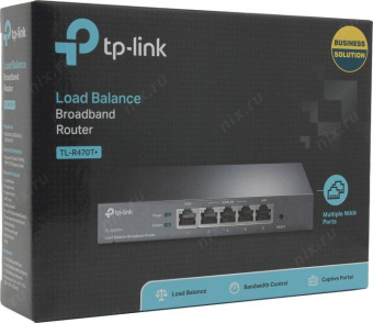 Роутер TP-Link TL-R470T+ 10/100BASE-TX черный от магазина РЭССИ