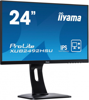 Монитор Iiyama 23.8" ProLite XUB2492HSU-B1 черный IPS LED 16:9 HDMI M/M матовая HAS Piv 1000:1 250cd 178гр/178гр 1920x1080 VGA DP FHD USB 5.4кг от магазина РЭССИ