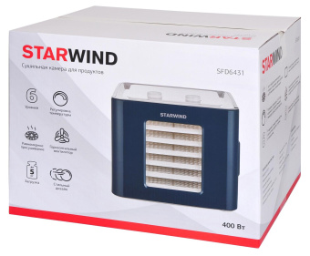 Сушка для фруктов и овощей Starwind SFD6431 6под. 400Вт синий от магазина РЭССИ